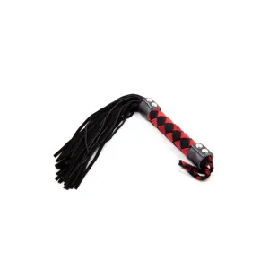 15 LEATHER FLOGGER BLACK W/ RED
