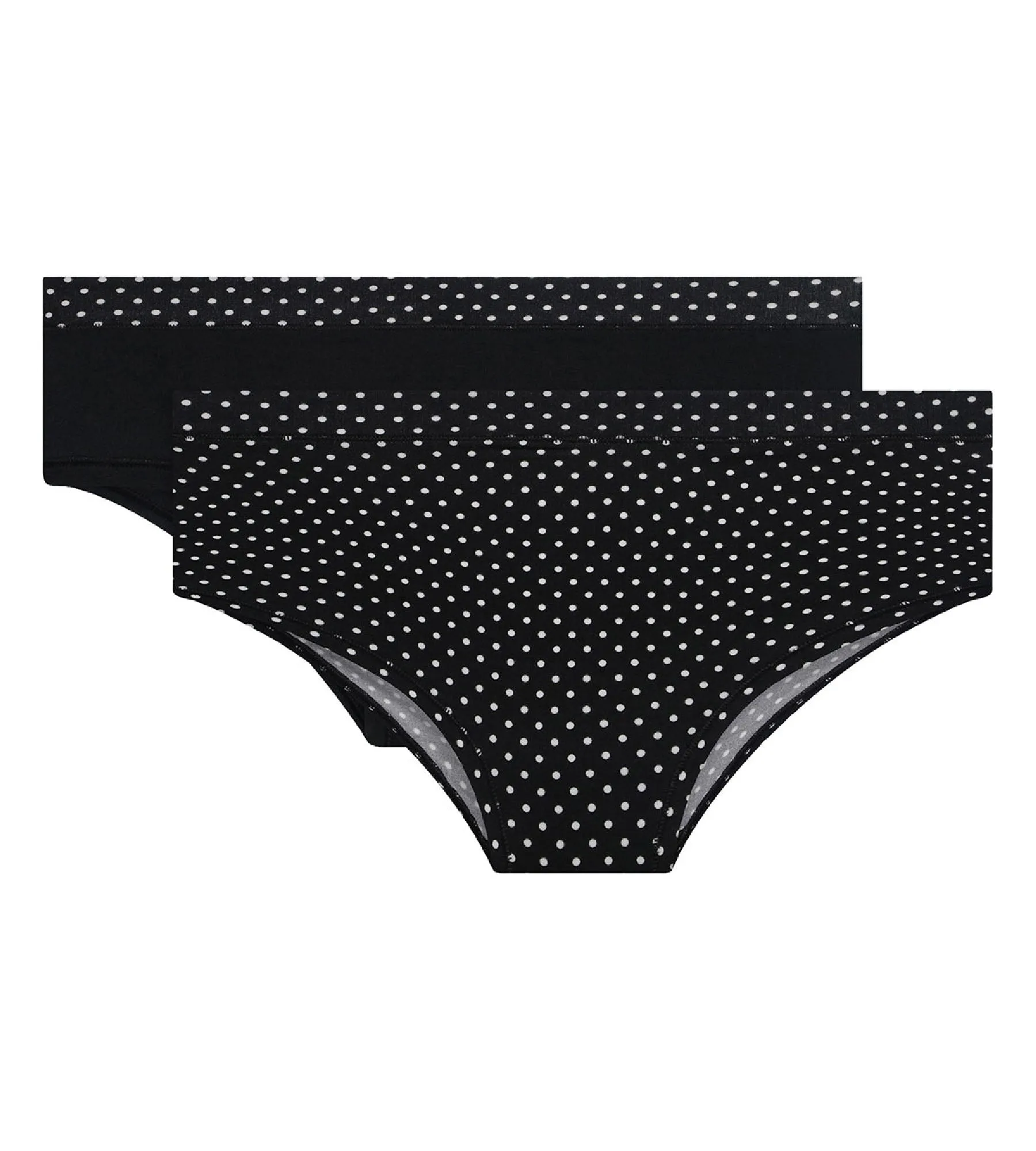 2 Pack Women's Shortys in Black and Polka Dot  Body Mouv