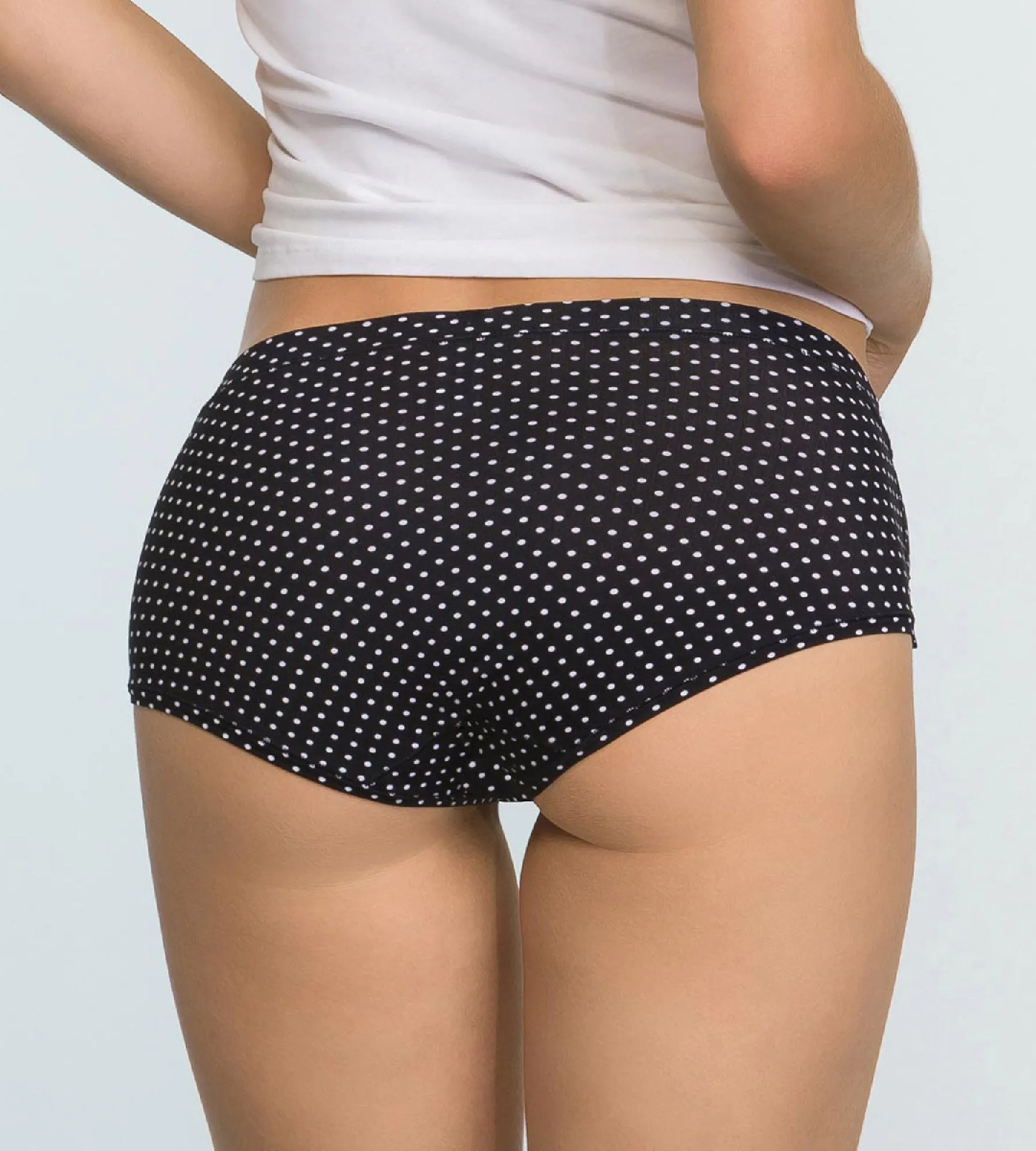 2 Pack Women's Shortys in Black and Polka Dot  Body Mouv