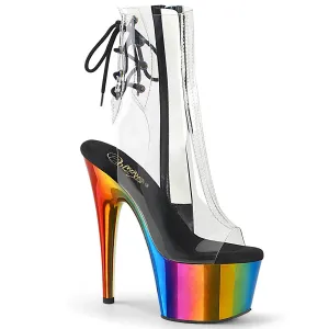 7 Inch Heel ADORE-1018RC Clear Rainbow Chrome