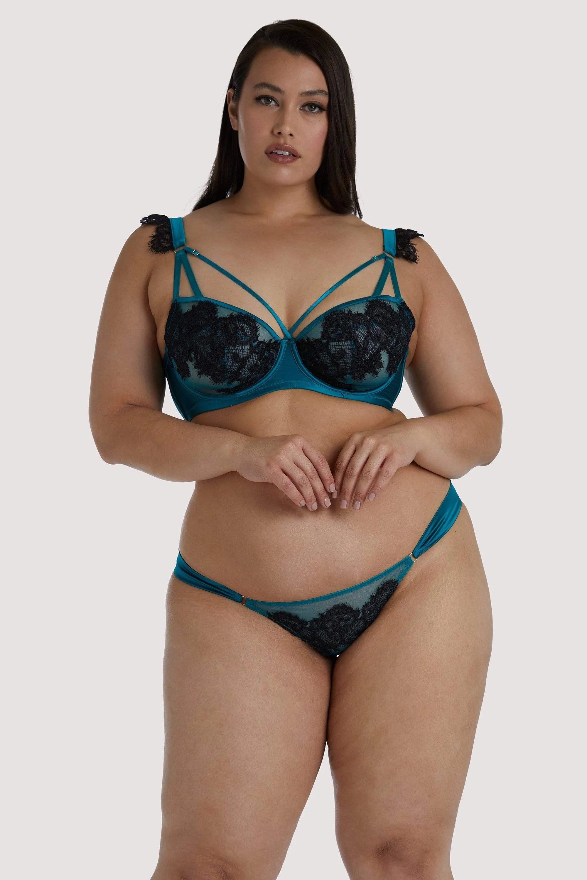 Anneliese Teal Balcony Bra