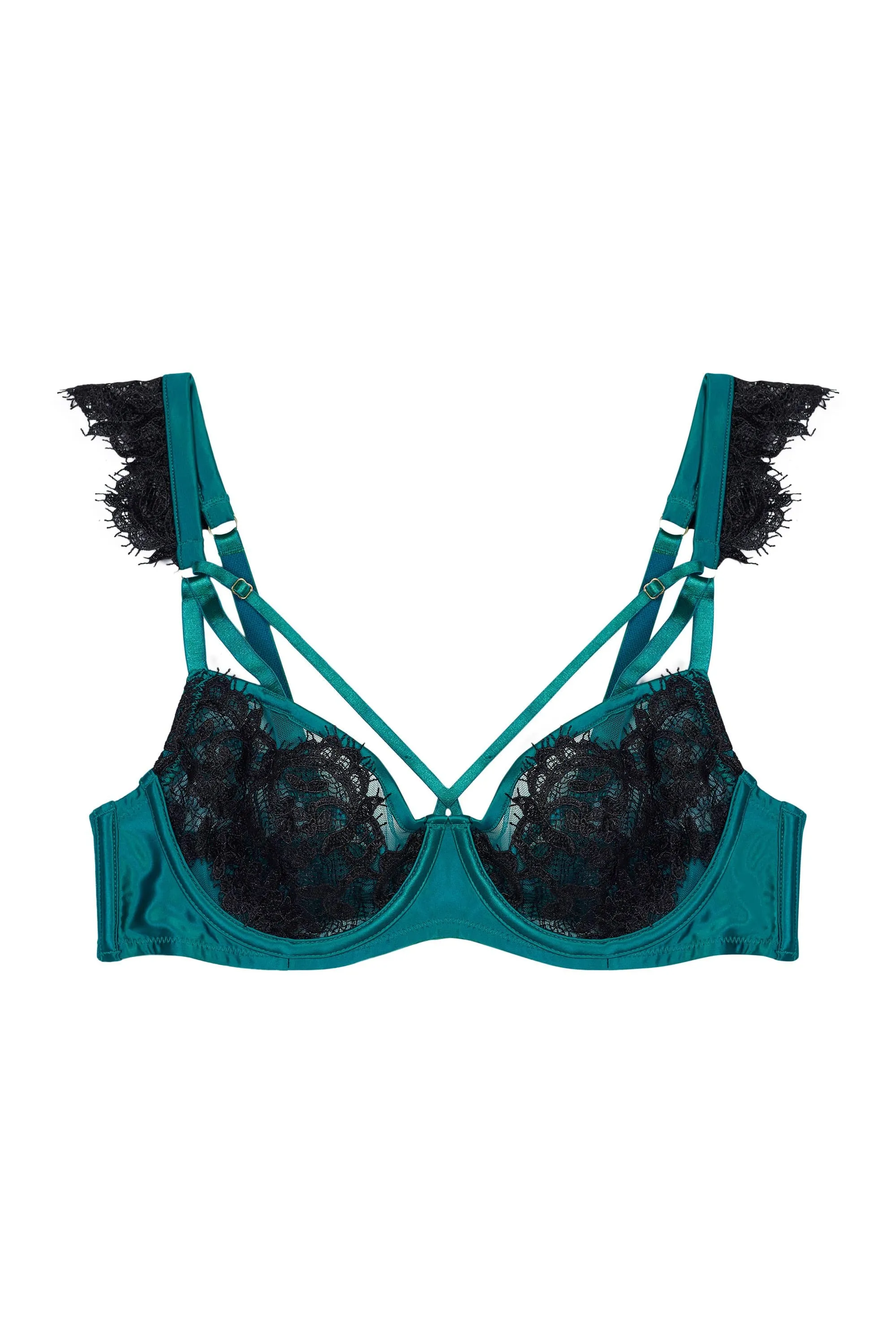 Anneliese Teal Balcony Bra