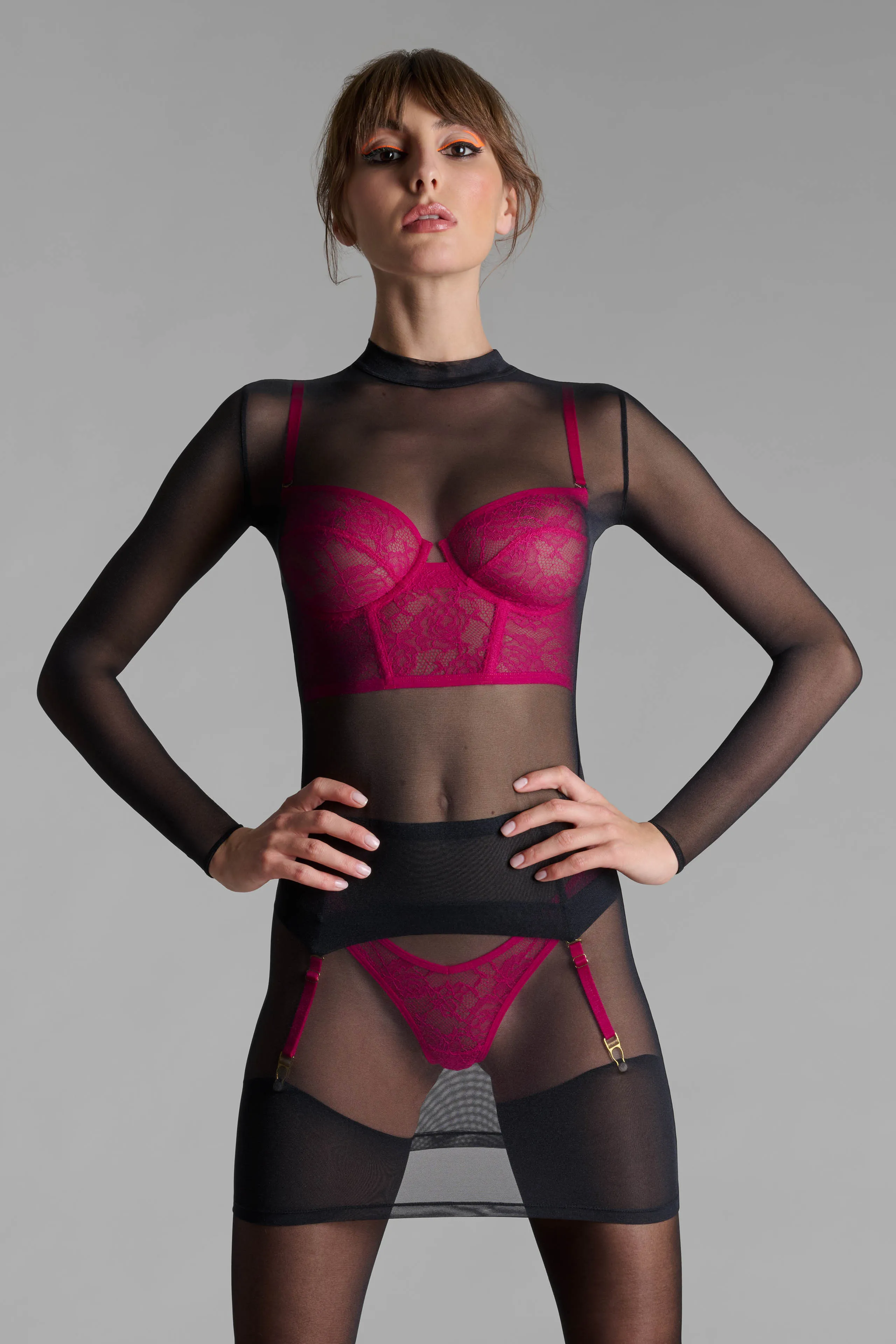 Balconette bra - Flashback Neon