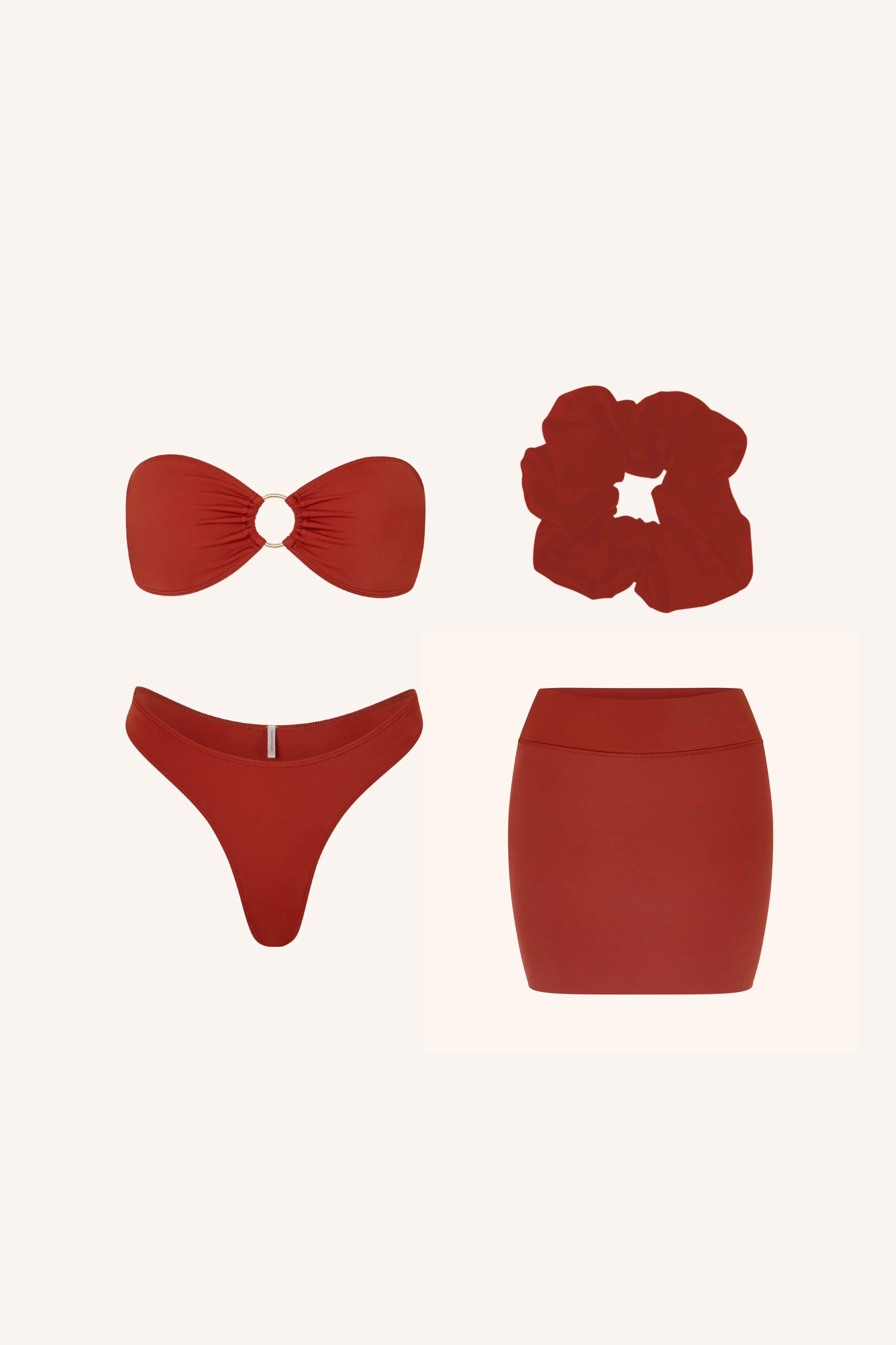 Bandeau Bikini   Skirt
