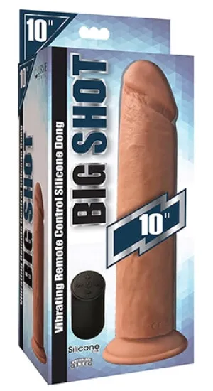 Big Shot 10 Vibrating Wireless Rechargeable Silicone Dildo