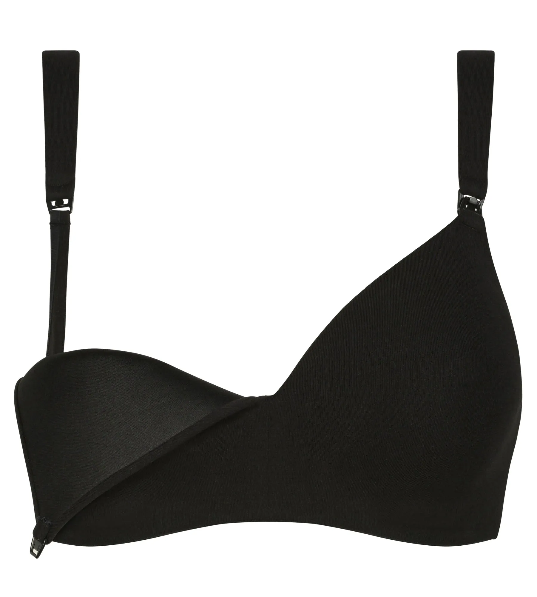 Black cotton jersey nursing bra Dim Maternity