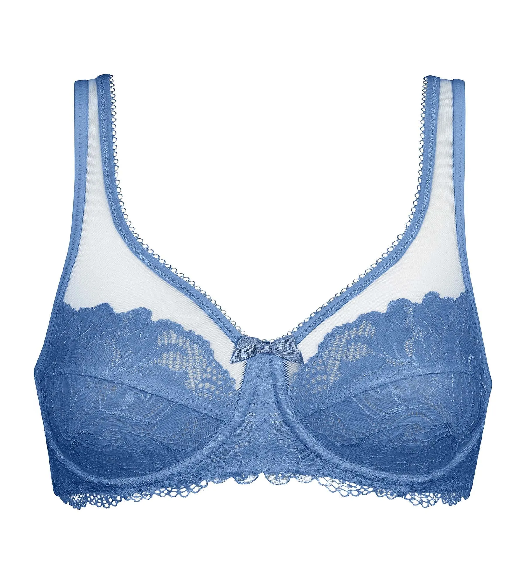 Blue lace push-up bra Dim Generous Essentiel