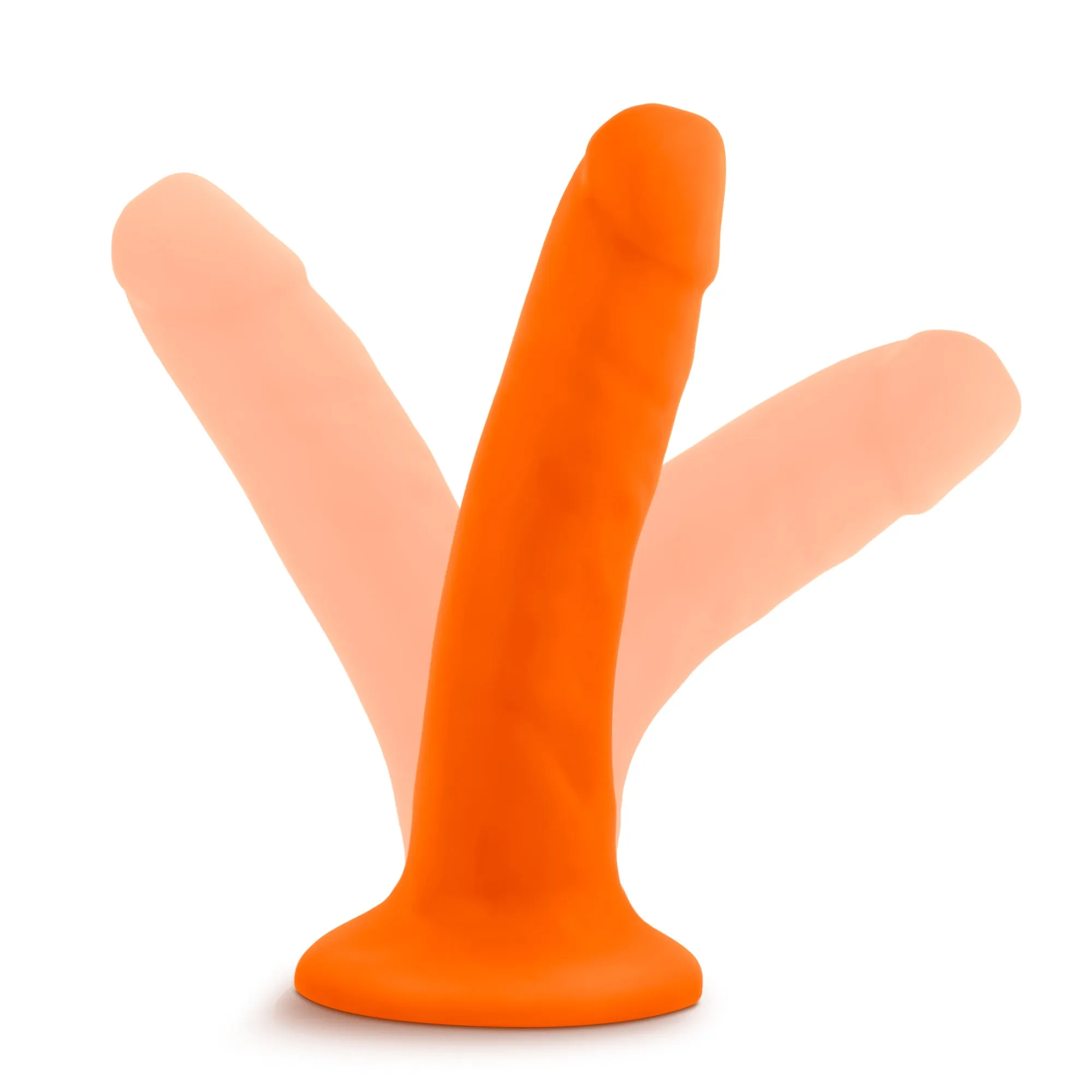 Blush Neo 6'' Dual Density Cock Realistic Dildo Suction Cup Dong Sex Toy Orange