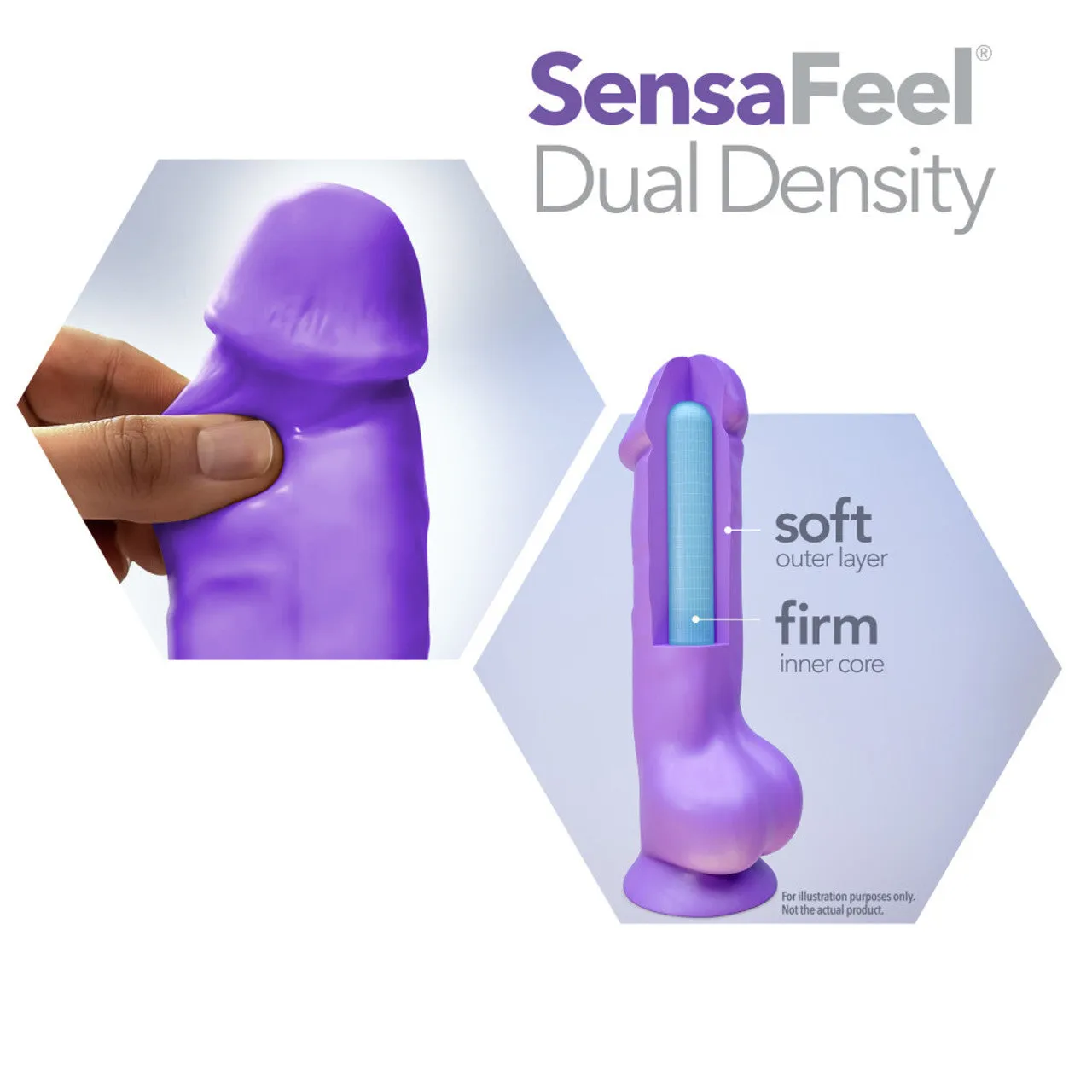 Blush Neo Elite 7 Silicone Dual Density Cock Balls Dildo Neon Dong Sex Toy
