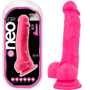 Blush Neo Elite 7.5 Silicone Dual Density Cock Balls Dildo Neon Dong Sex Toy