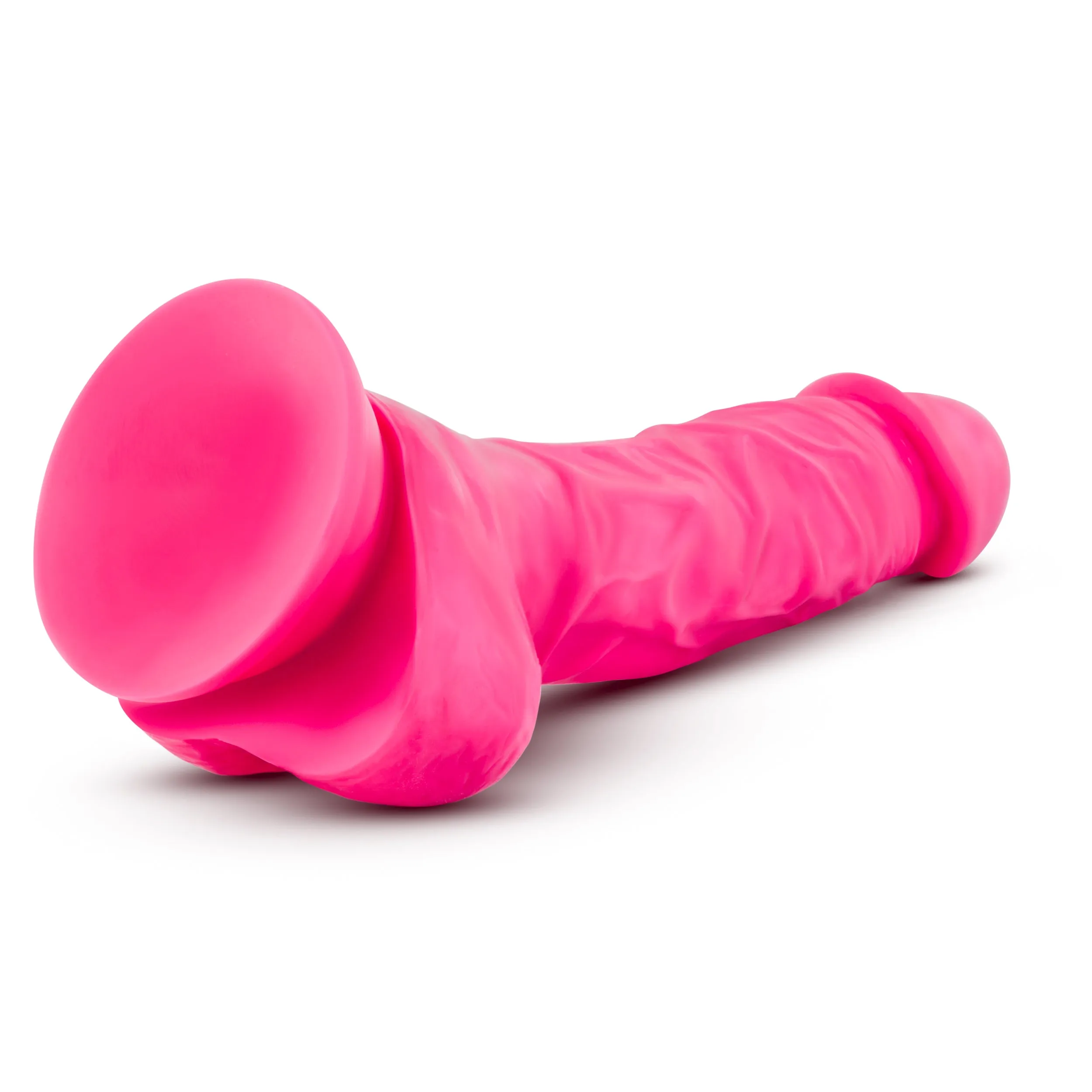 Blush Neo Elite 7.5 Silicone Dual Density Cock Balls Dildo Neon Dong Sex Toy
