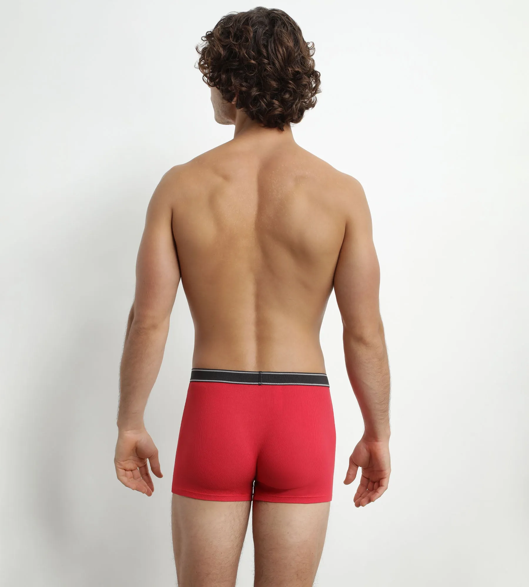 Boxer homme en coton modal côtelé Rouge Addict Dim Elegant