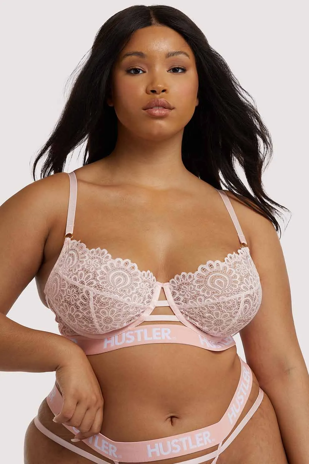 Branded Lace Bra Baby pink
