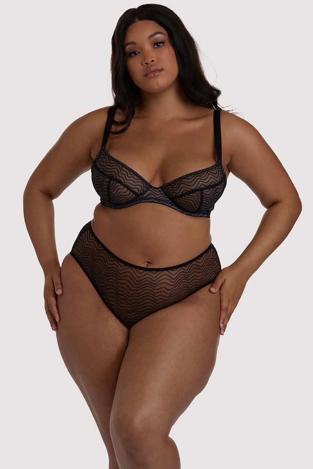 Brianna Black Mesh Highwaist