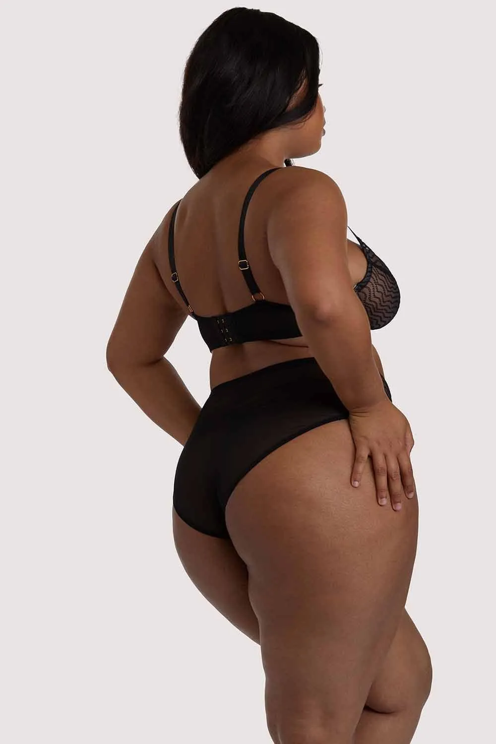 Brianna Black Mesh Highwaist