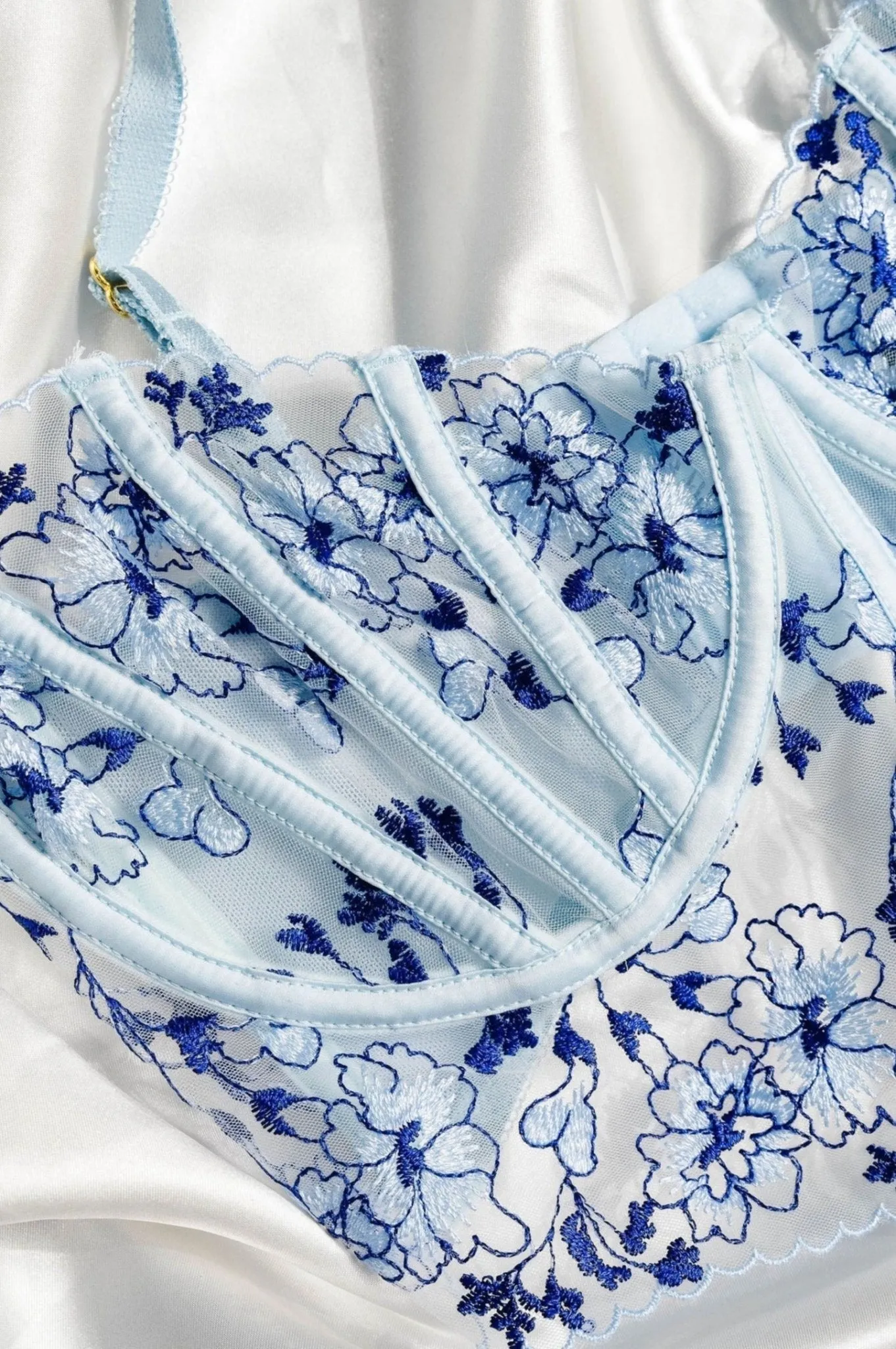 Bridal Bundle: Embroidered Underwire Bustier Set