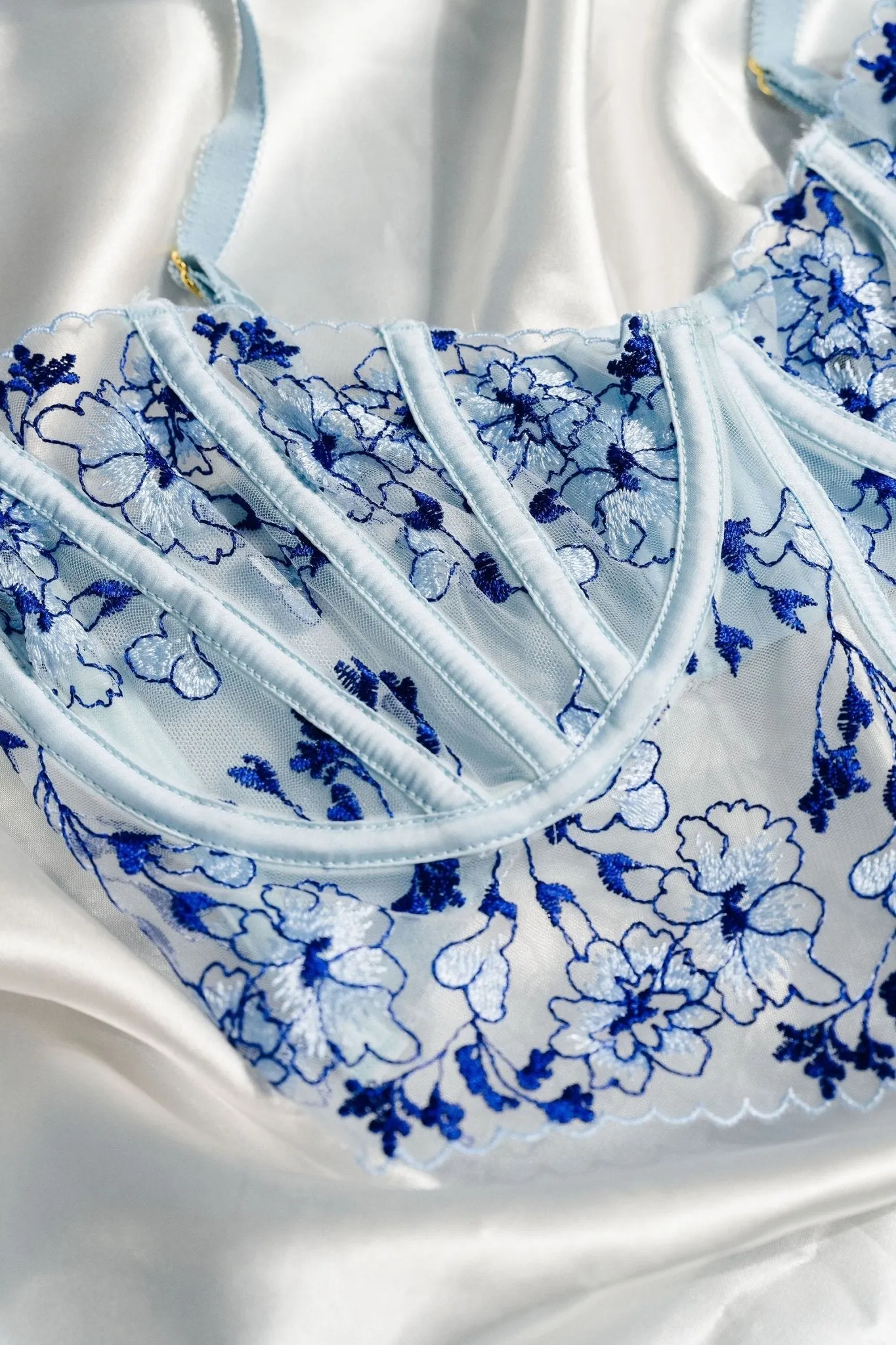 Bridal Bundle: Embroidered Underwire Bustier Set