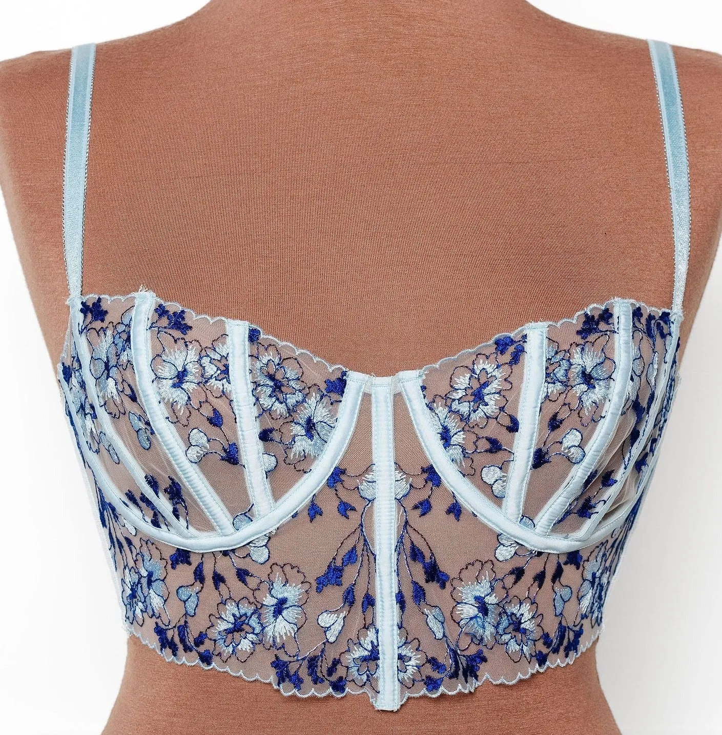 Bridal Bundle: Embroidered Underwire Bustier Set