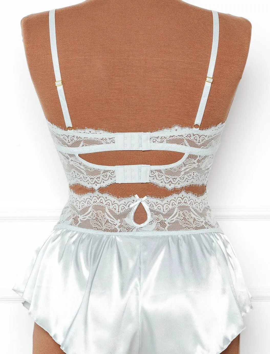 Bridal Bundle: Lacy Satin Keyhole Set - Something Blue