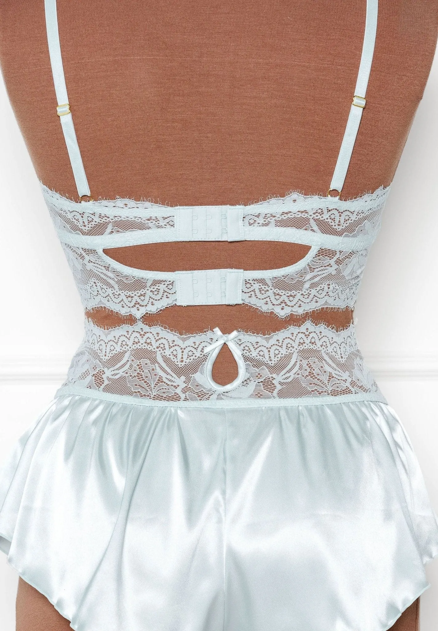 Bridal Bundle: Lacy Satin Keyhole Set - Something Blue