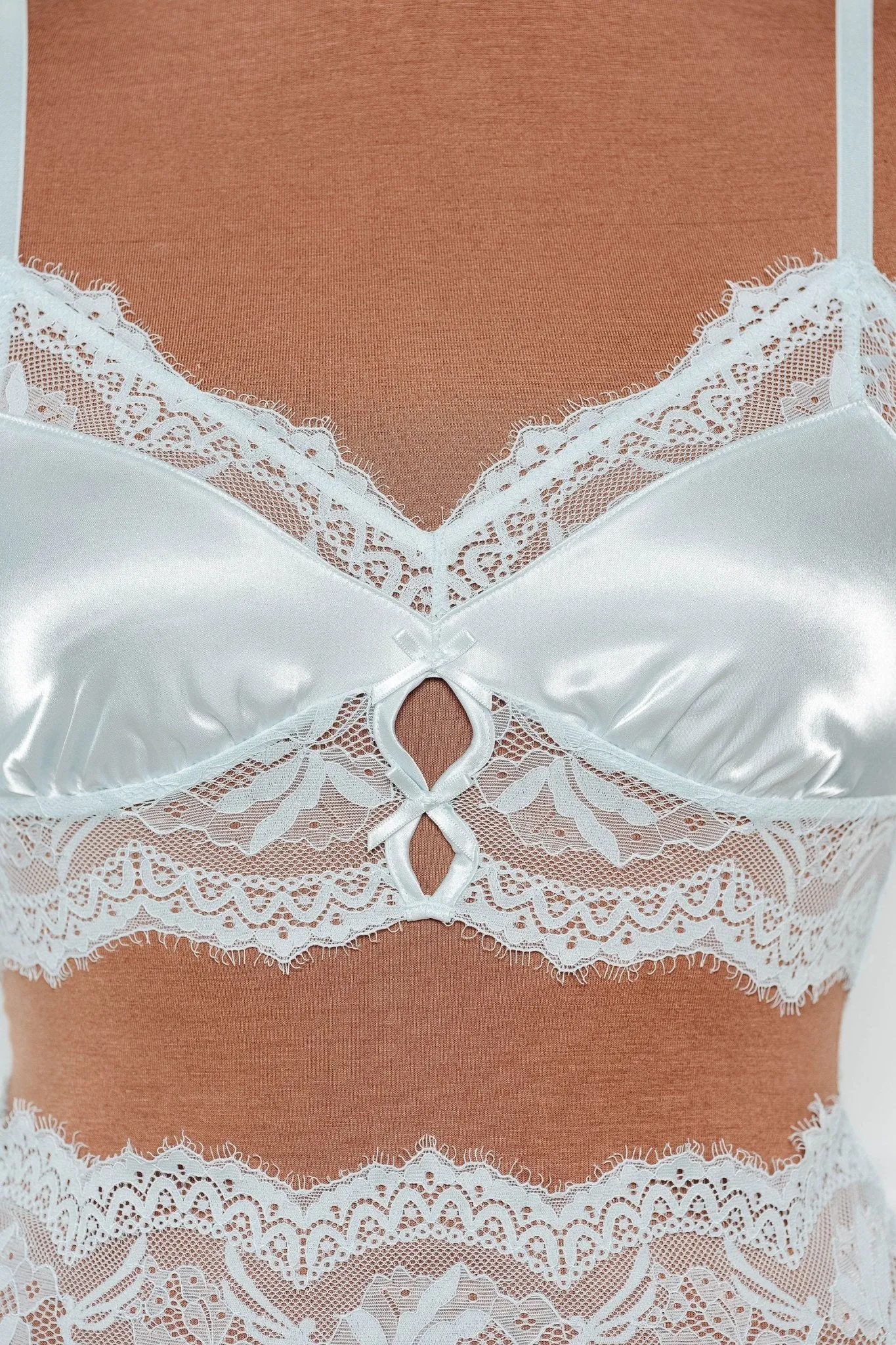 Bridal Bundle: Lacy Satin Keyhole Set - Something Blue