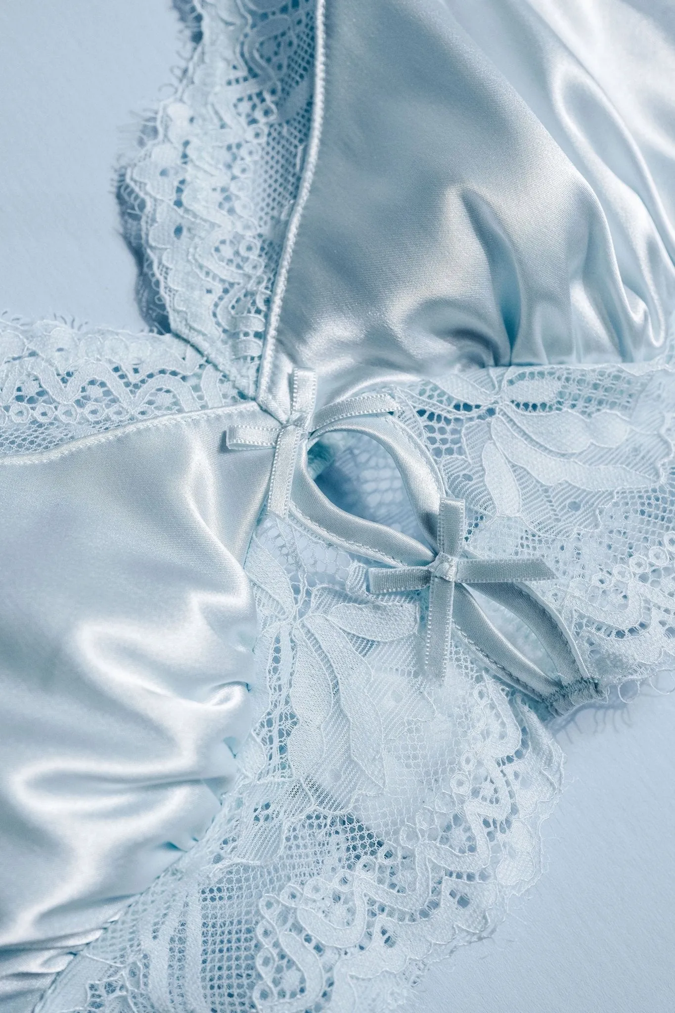 Bridal Bundle: Lacy Satin Keyhole Set - Something Blue