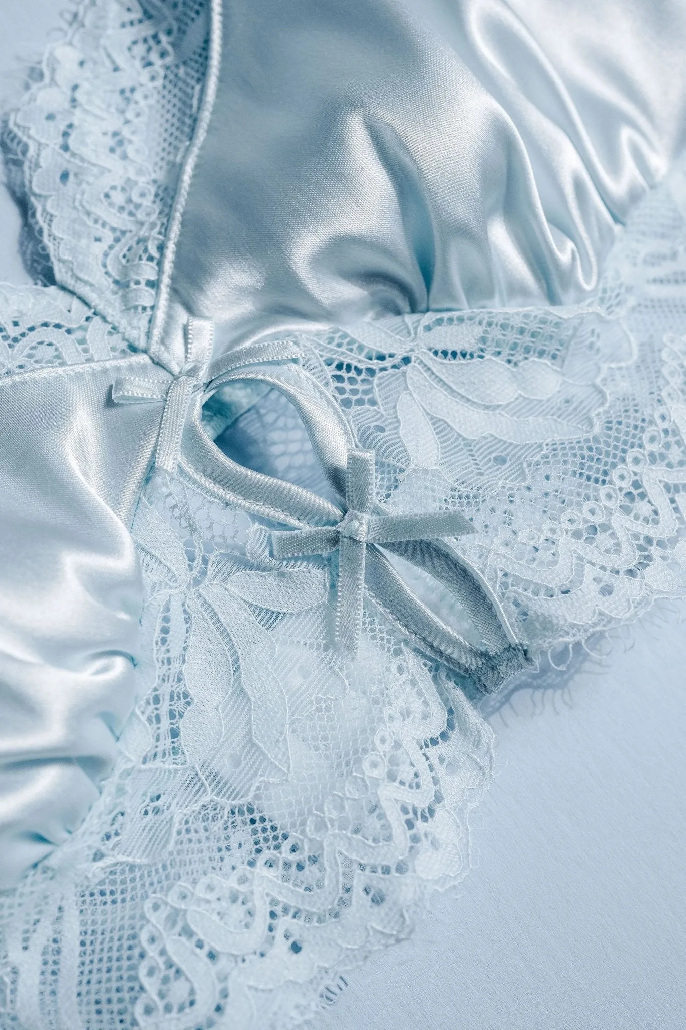 Bridal Bundle: Lacy Satin Keyhole Set - Something Blue