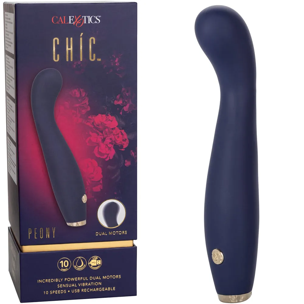 Calexotics Chic Peony Curved G-Spot Powerful Vibrator Silicone USB Purple
