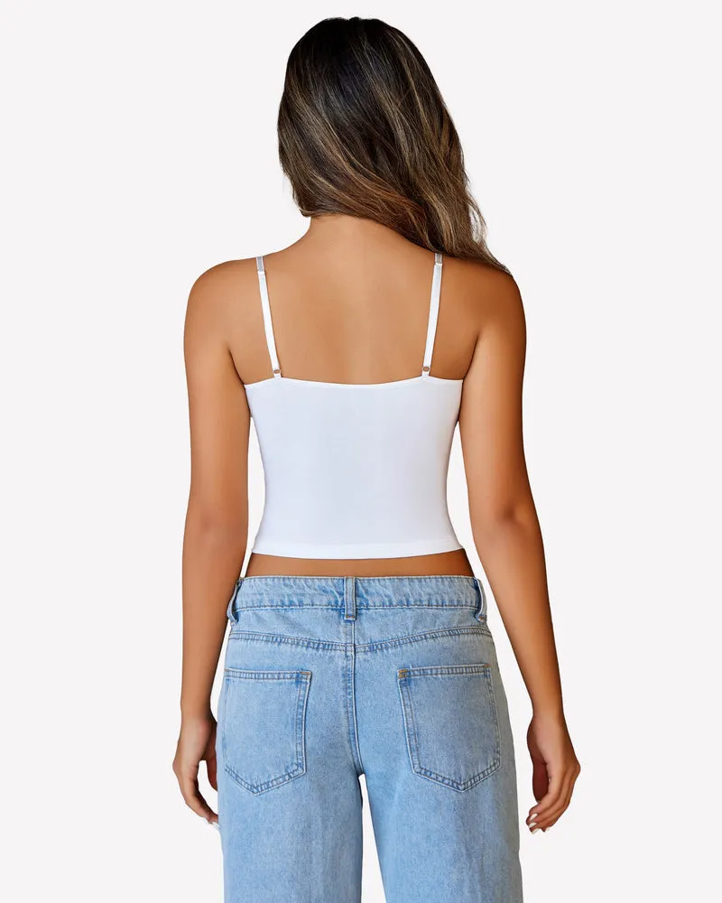 Camisoles Crop Top Ruched Cute Outfits