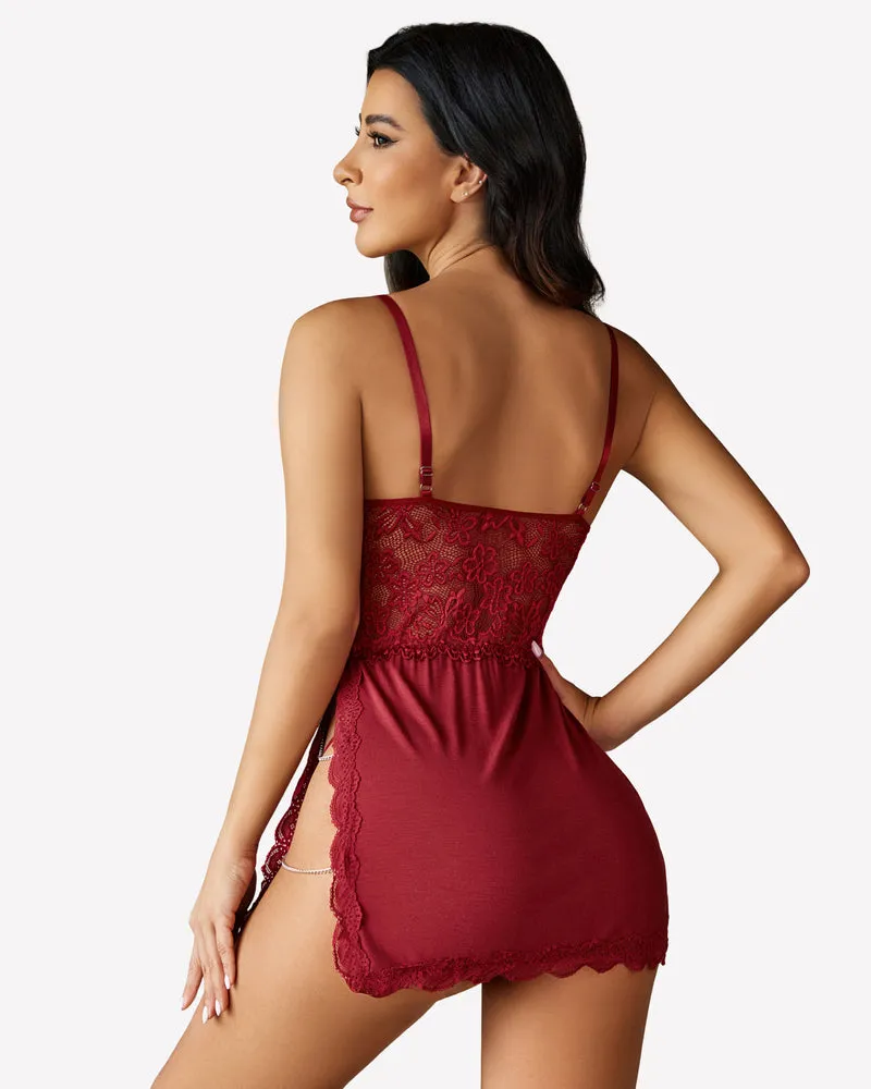 Chain Side Slit Babydoll