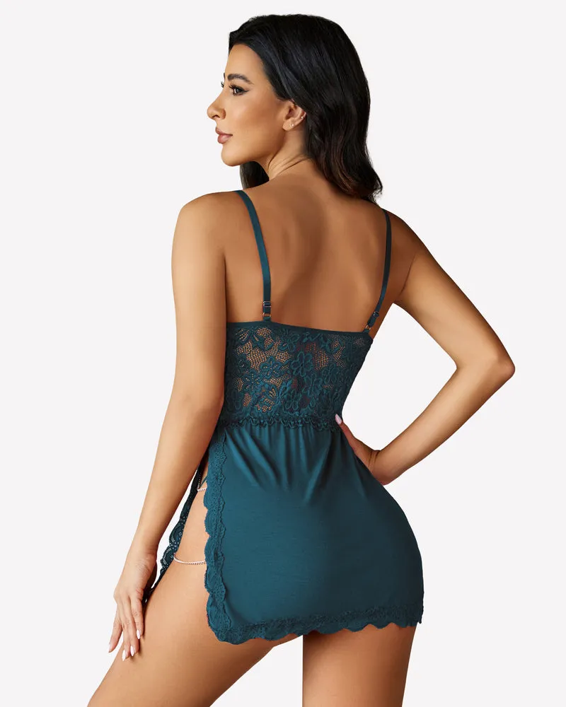 Chain Side Slit Babydoll