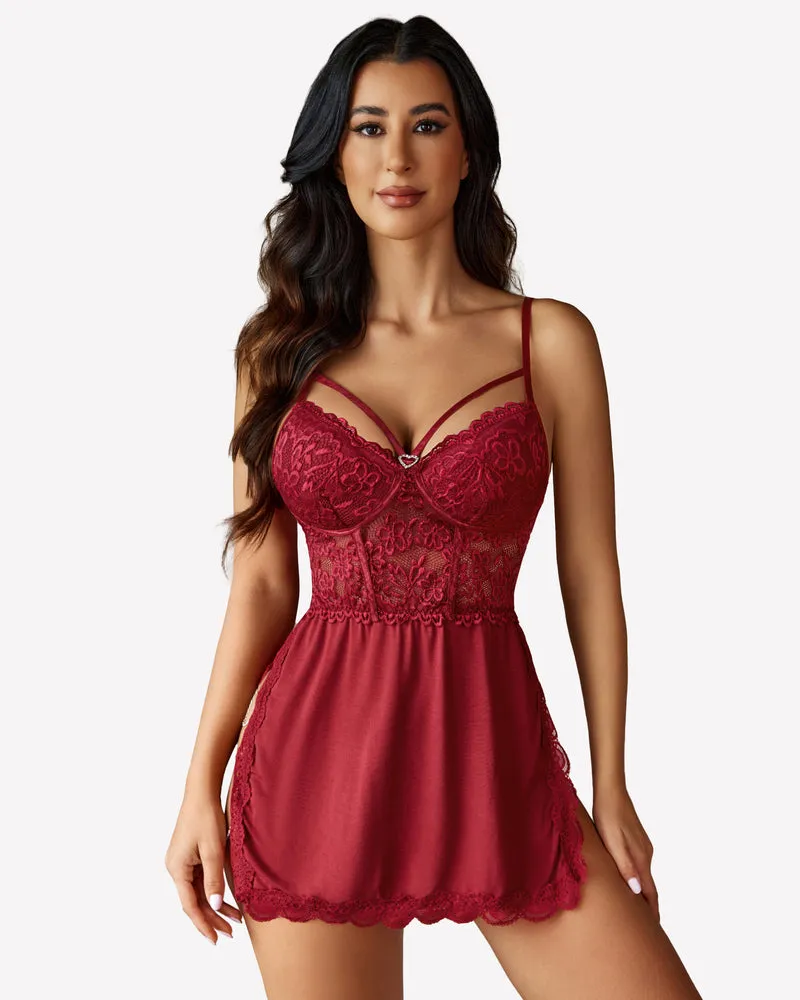 Chain Side Slit Babydoll