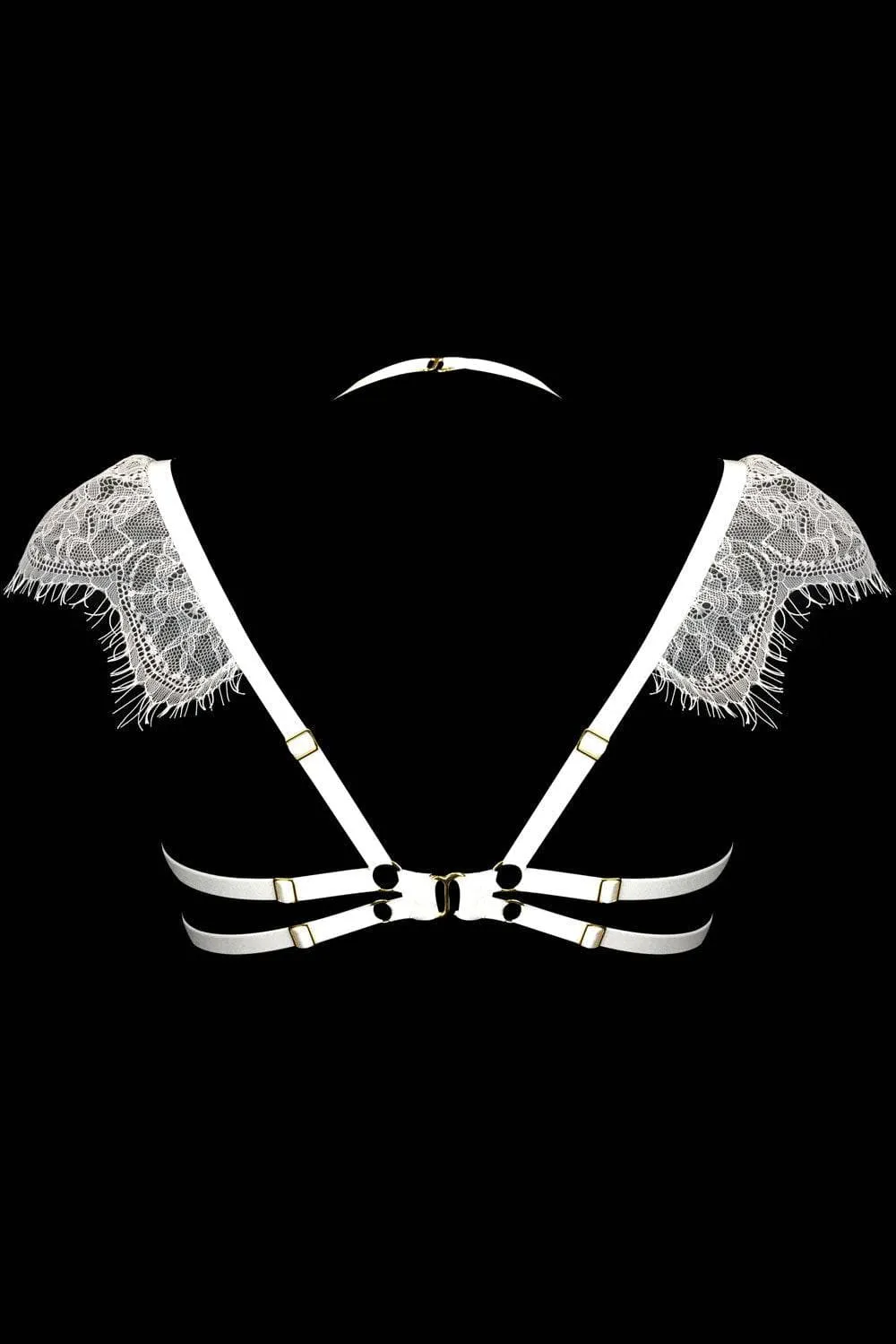 Chantilly Vanille Shoulder Lace Bra. Size M (UK 32D-34C)