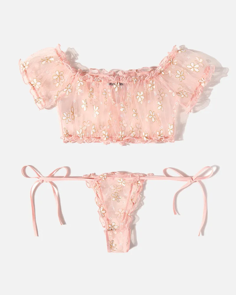 Christmas Lingerie Bra and Panty Set