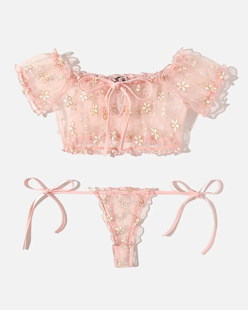 Christmas Lingerie Bra and Panty Set