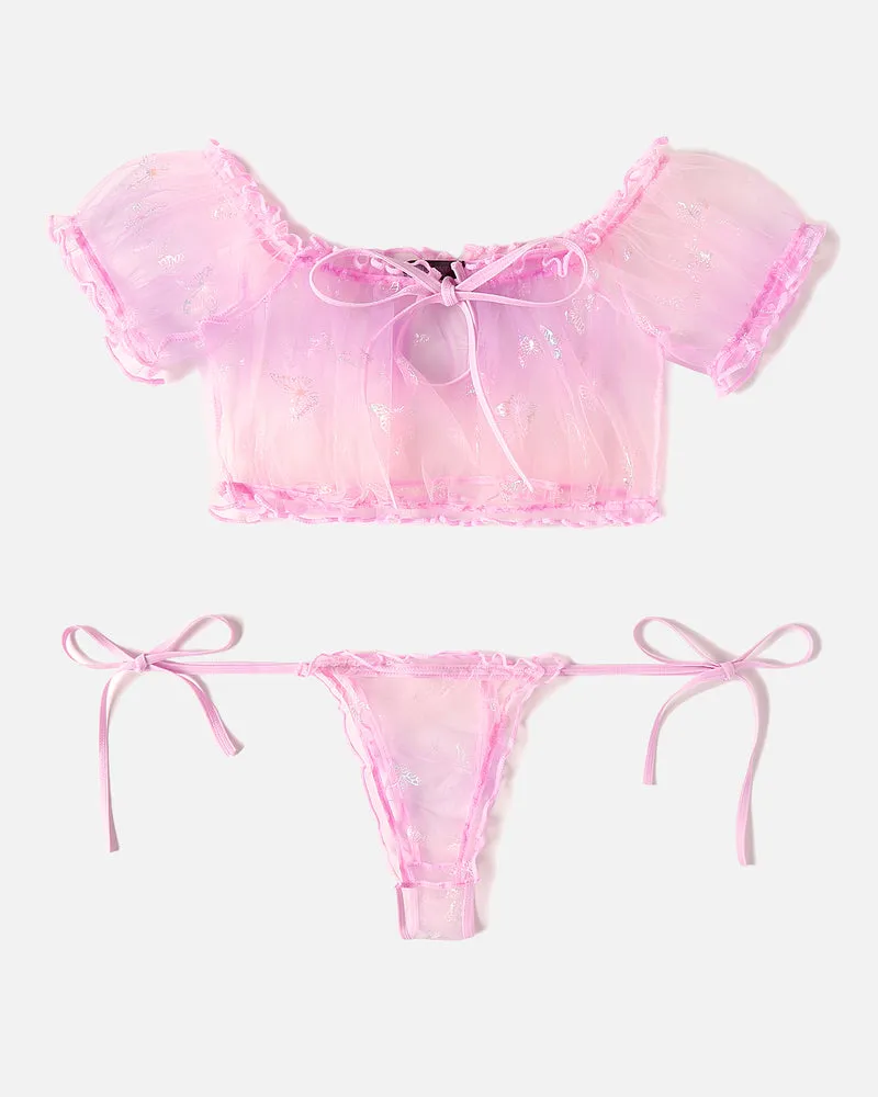 Christmas Lingerie Bra and Panty Set
