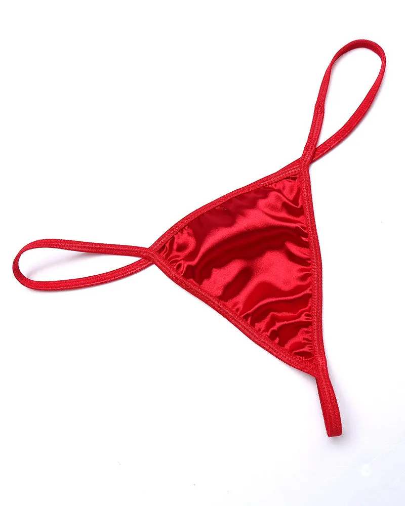 Christmas Satin Lingerie Santa Chemise
