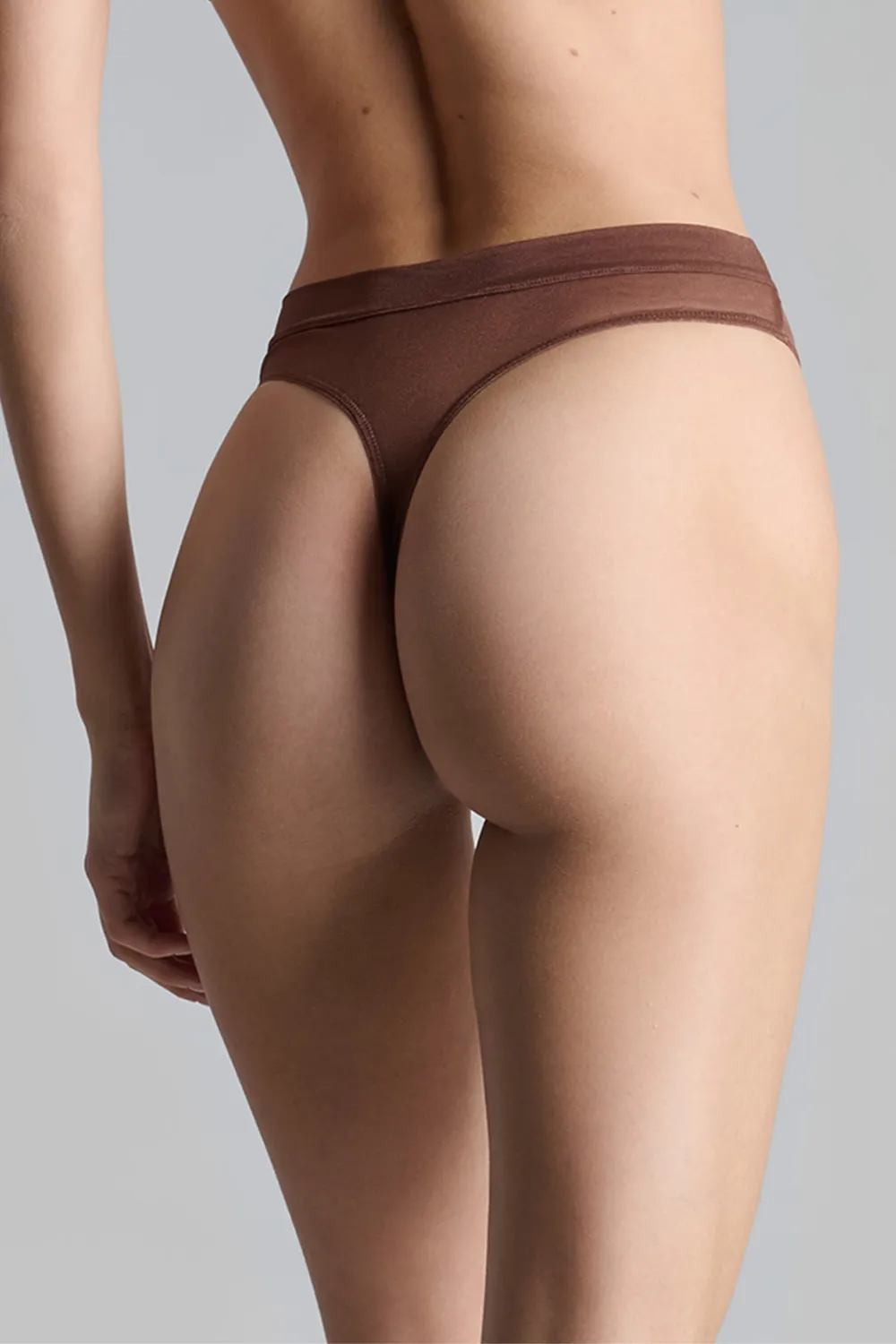 Corps à Corps High Waist Thong Brown