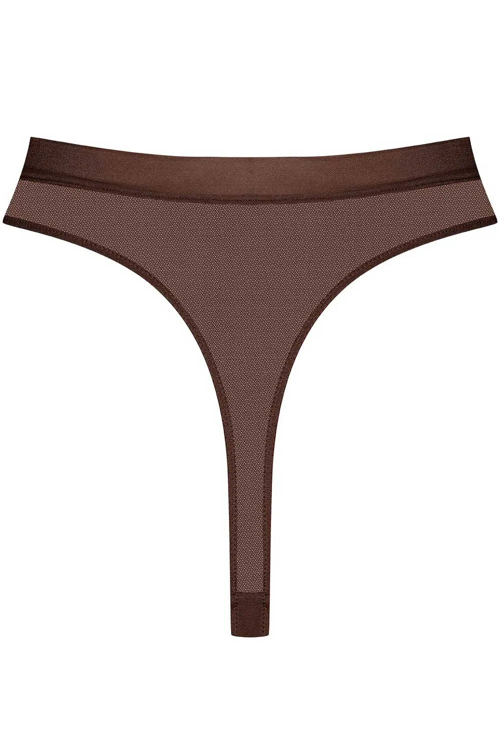 Corps à Corps High Waist Thong Brown