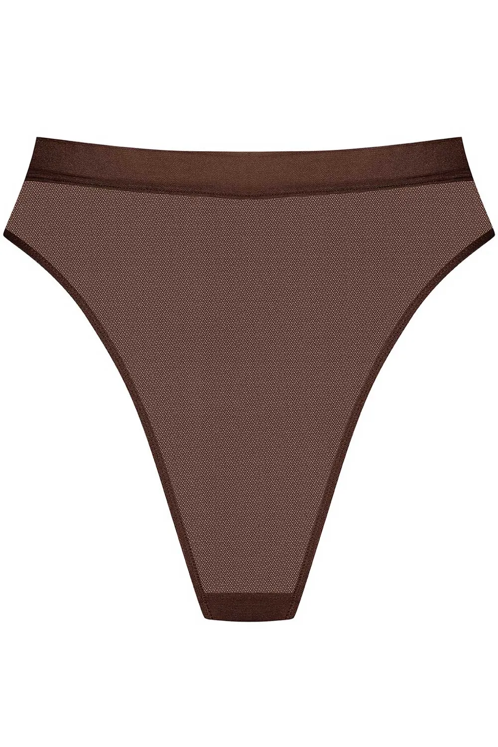 Corps à Corps High Waist Thong Brown