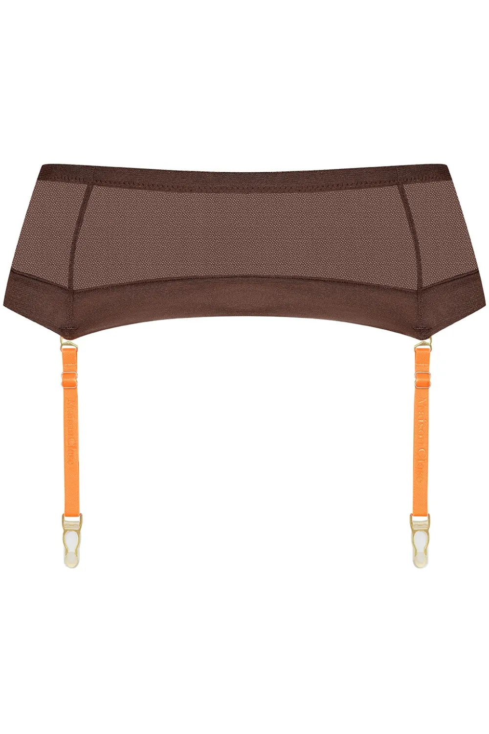 Corps à Corps Suspender Belt Brown/Neon Orange