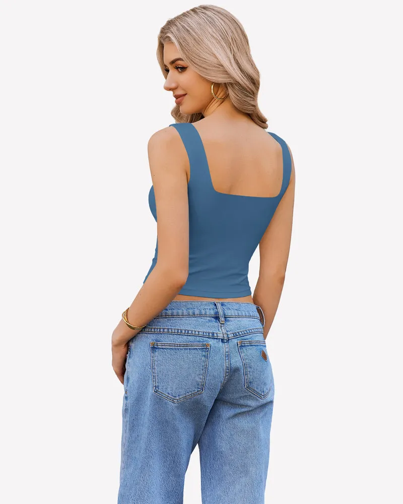 Crop Tank Tops Backless Sweetheart