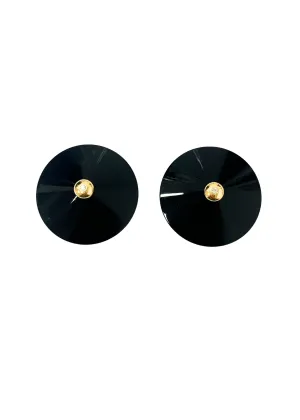 Crystal Nipple Cover (Black/Gold)