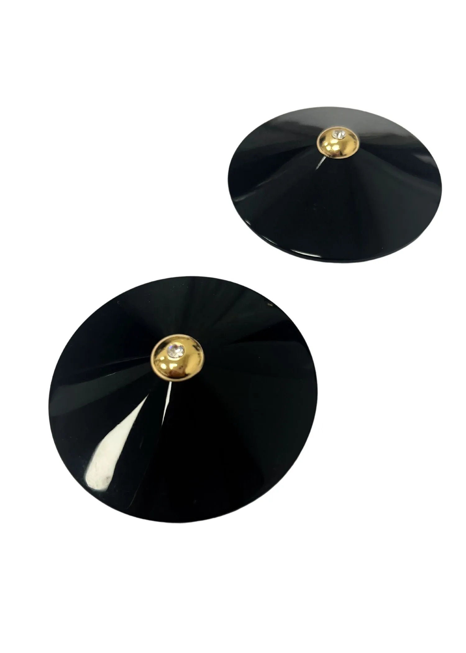Crystal Nipple Cover (Black/Gold)