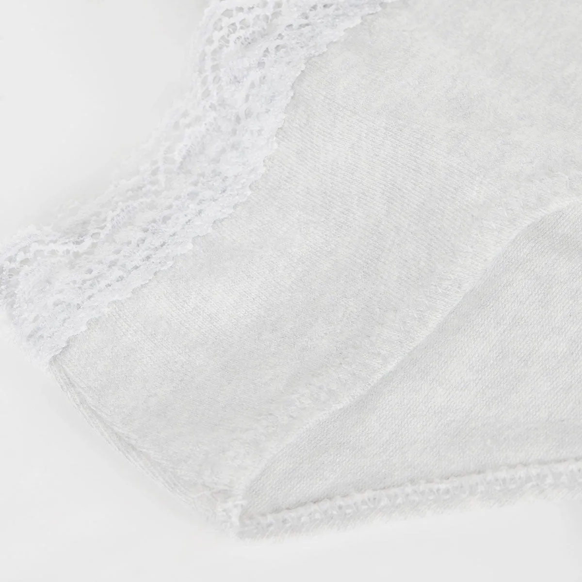 Culotte fille en coton stretch à ceinture dentelle Blanc Dim trendy