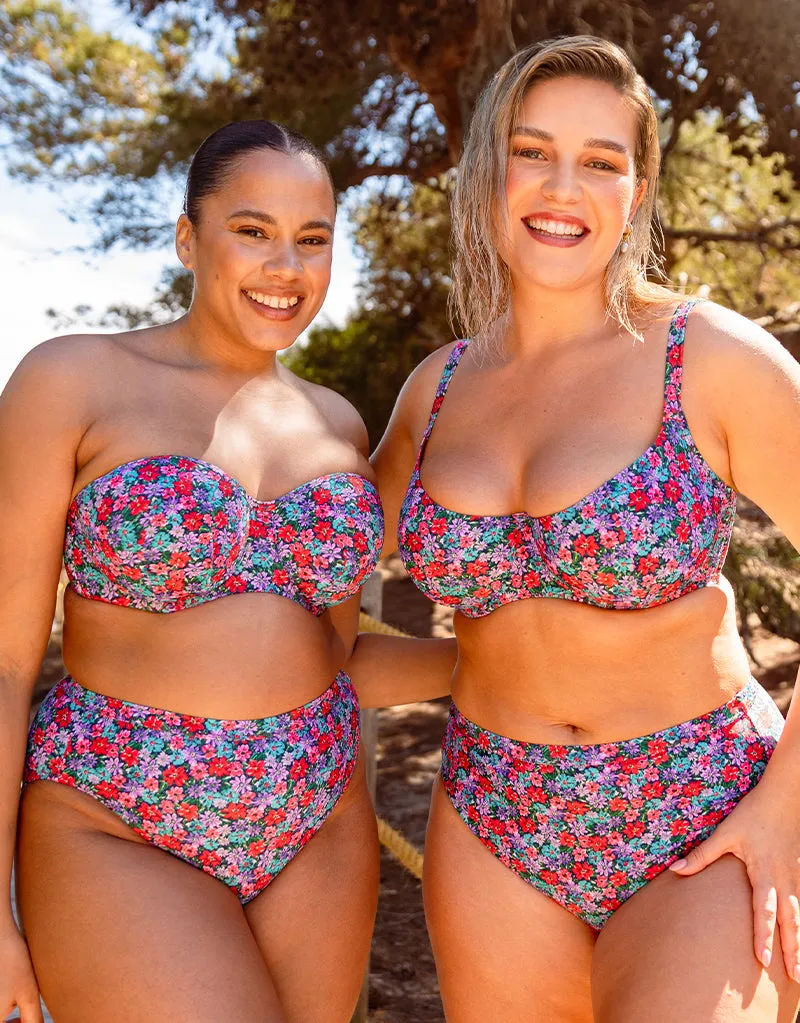 Curvy Kate Kitsch Kate High Waist Bikini Brief Floral Print