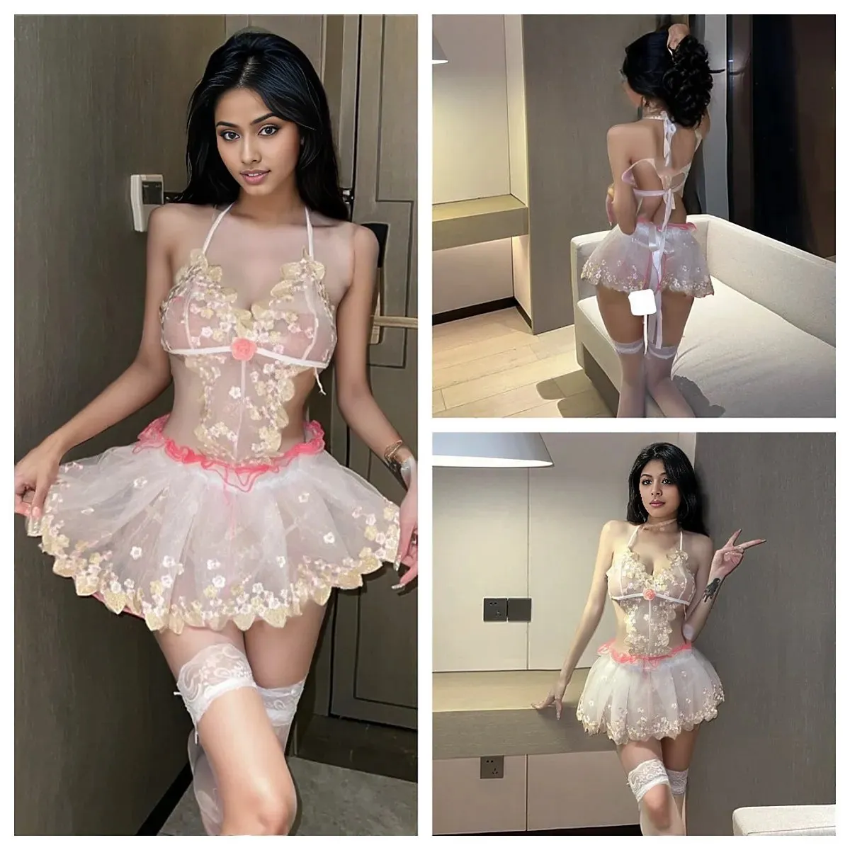 Dainty Delight Floral Nightwear Lingerie