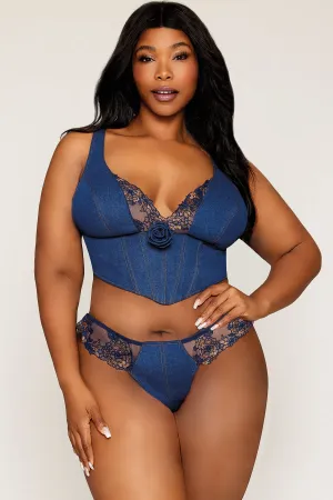 Demin Lace Top & Panty