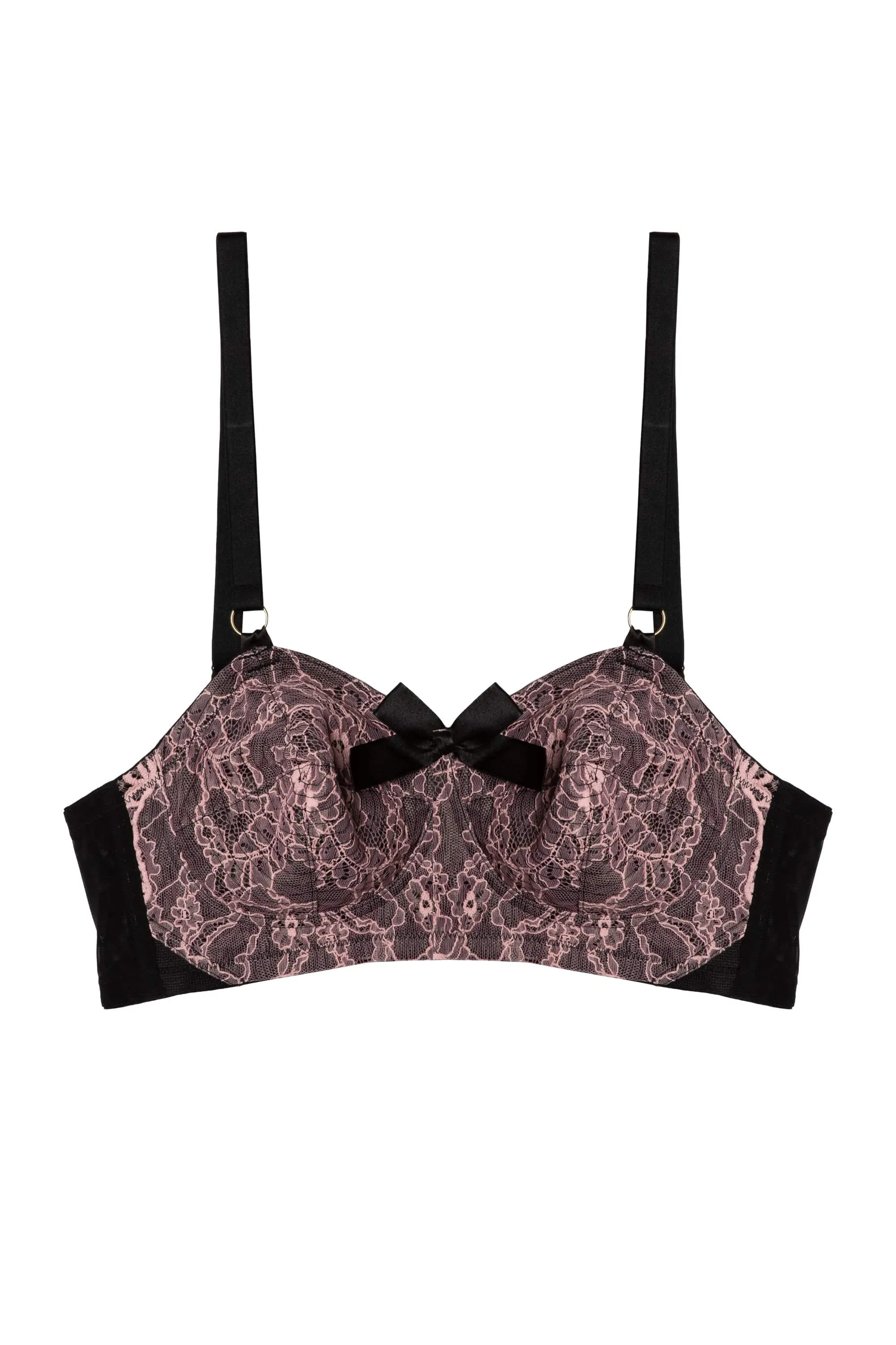 Elsie Pink Spiral Stitch Bullet Bra