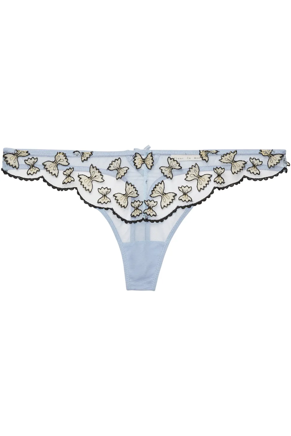 Farfalle Embroidery Thong